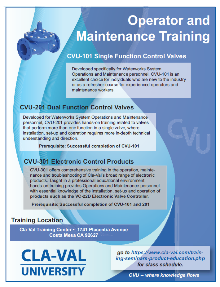 Cla-Val Operator &amp; Maintenance Training - Blog &amp;amp; Latest News | JETT Pump &amp; Valve - claval_classes